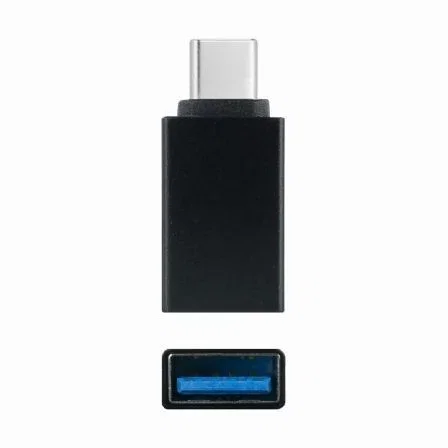 NANO CABLE Adaptador USB-C Macho a USB-A 3.1 Hembra Negro NANO CABLE Adaptador USB-C Macho a USB-A 3.1 Hembra Negro